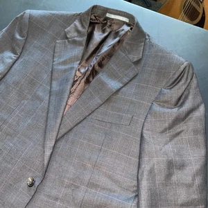 Blazer Hickey Freeman 42R Ventana Marrón Púrpura Lana Legacy - Imagen 1 de 20