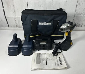 MASTERCRAFT 18V CORDLESS COMPACT IMPACT DRIVER DRILL 054-1221-0 W/ 2 BATTERIES - Picture 1 of 16