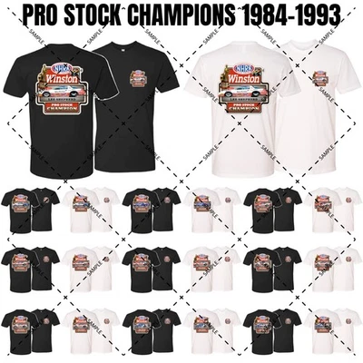 NHRA Winston Pro Stock 世界冠军衬衫 1984 年至 1993 年 T 恤 (296) — 第 1/4 张图片