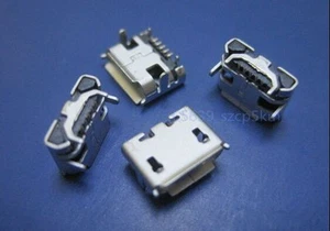 10 piezas Micro USB tipo B hembra 5 pines SMD 4 pines patas conector de enchufe DIP #F21 - Imagen 1 de 4