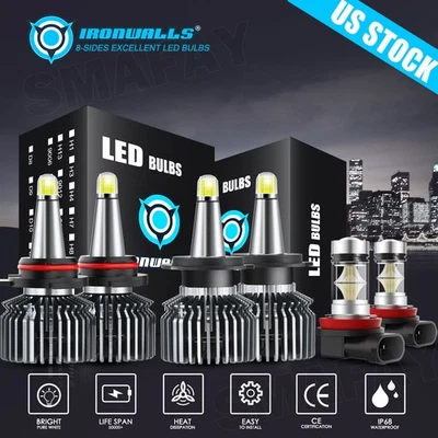 Faro LED alto/bajo/niebla 6000K para Subaru Outback 2010-2014 8 lados Foto 1 de 4