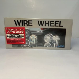 Fujimi 1/24 Chrome Wire Wheel Set & Tires Car Model Kit Set #14 NO 19013 Sealed - Bild 1 von 6