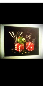 Michael Godard Sittin' On Sevens Painting - Picture 1 of 8
