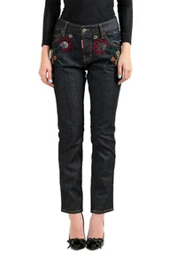 Dsquared2 Women's "Cool Girl Jean" Embroidered Skinny Jeans US XS IT 38 - Picture 1 of 5