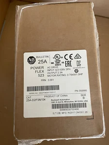 Neu versiegelt Allen Bradley 25A-D2P3N104/B PowerFlex 523 AC Antrieb - Bild 1 von 2