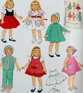 S2454 Sewing Pattern Doll 16"-18"/ 40- 45cm VTG Clothes 1950s  39363524540