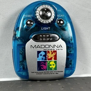 Vintage Madonna Nudes 1979 1990 Personal Radio With Torch Working Blue - Picture 1 of 5