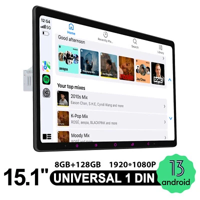 15.1 Zoll Carplay Autoradio Android13 Bluetooth GPS Unterstützung Rückfahrkamera - Bild 1 von 4