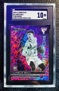 LAMELO BALL 2020-21 FLUX TITAN RC PURPLE SCOPE PRIZM SP /38 SGC 10 GEM HORNETS  - Picture 1 of 2
