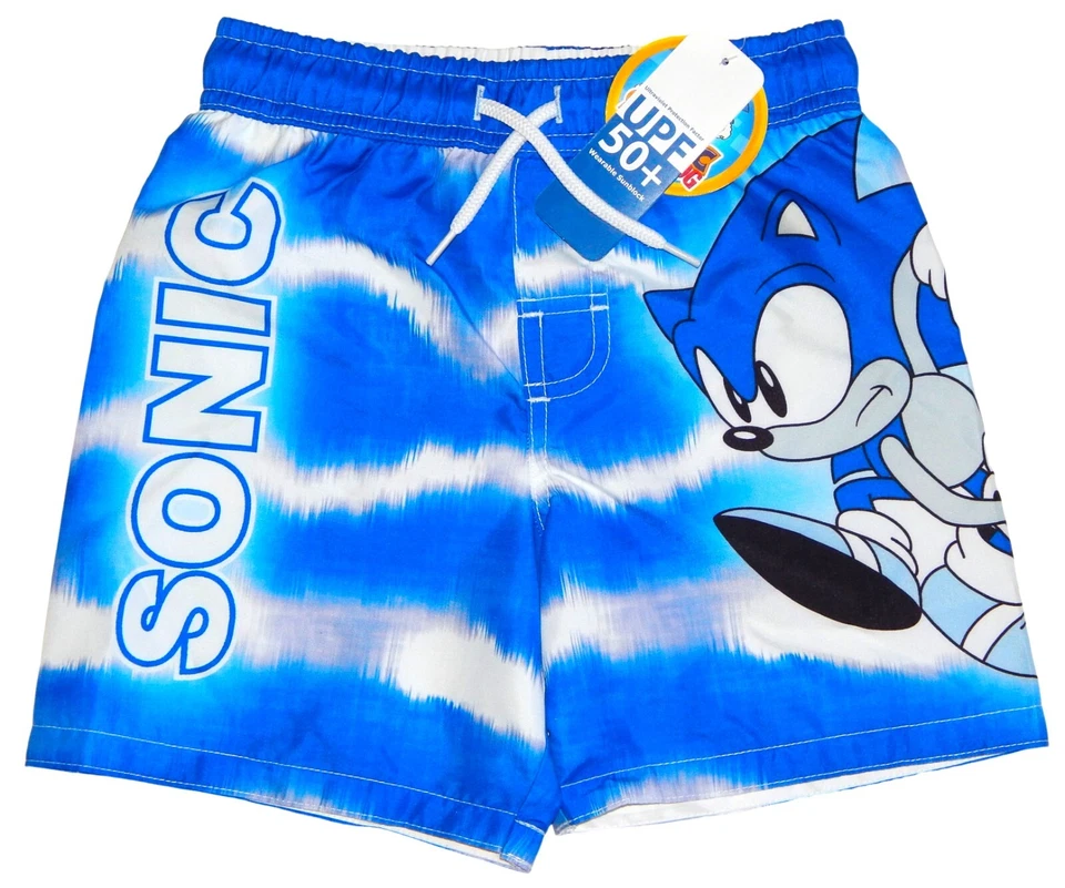 SONIC the HEDGEHOG SEGA UPF50+ Bathing Suit Swim Trunks Boys Sz. 4, 5-6 or 7 NWT - Image 1 of 1