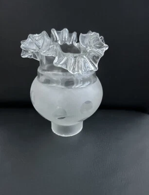 GLOBE EN VERRE  GRAVÉ POUR LAMPE À PÉTROLE LUMINAIRE - Photo 1/2