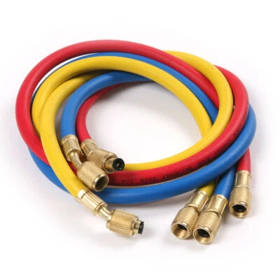 3pcs 1/4" SAE Air Conditioning Refrigeration Charging Hoses for R12 R22 R502 - Image 1 of 4