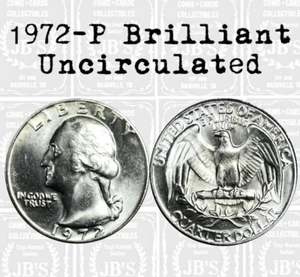1972 P Washington Quarter BRILLIANT UNCIRCULATED *JB's Coins* - Picture 1 of 3