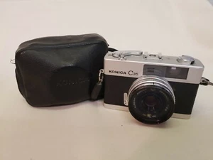 Compact Camera Konica C35, 35mm Wet Film + Flash & Original Case CC248 - Picture 1 of 3