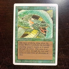 Craw Wurm Magic The Gathering Revised Edition MTG 3rd Ed HP 1994