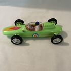 Vintage MARX FRICTION RACE CAR # 5 Green with Flames Hong Kong Works great!
