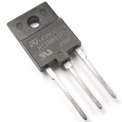 [10pcs] STH15NB50FI N-FET 500V 6A 70W TO218F - Image 1 of 2