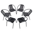 Outdoor Tempered Glass Top Rectangular Table Poolside Deck Balcony Dining Chairs