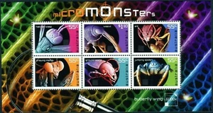 2009 Micro Monsters Set Of 6 Mini Sheet Mint Never Hinged, Clean & Fresh - Bild 1 von 1
