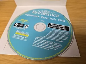 Encyclopedia Britannica Homework Essentials  Plus CD-Data Disc-Win/Mac-04042 NEW - Picture 1 of 4