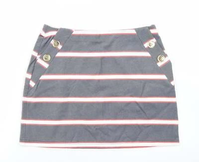 Oasis Womens Blue Viscose Blend A-Line Skirt Size S - Image 1 of 4