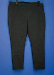 TU: SIZE 24 BLACK SILVER GLITTER STRETCH TAPERED JEGGINGS - Picture 1 of 9