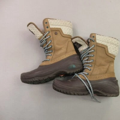 North Face Boots Womens Size 7.5 Brown Snow Traction Lace Up CVX2 - Image 1 of 4