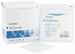Aderezo dividido McKesson I.V./drenaje,, mezcla de polietileno/rayón 4 X 4 pulgadas, estuche de 600 - Imagen 1 de 1