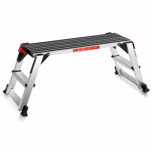 Folding Aluminum Step Bench Work Platform Non-slip Drywall Ladder up to 330 lbs - Picture 1 of 7