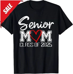 Senior Mom Class of 2025,Proud Mom of Graduate ,Heart Mom T-Shirt - Picture 1 of 14