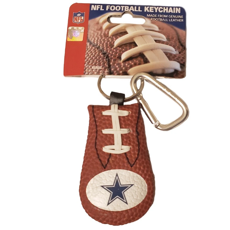 Dallas Cowboys NFL Classic Genuine Leather Football Key Chain -