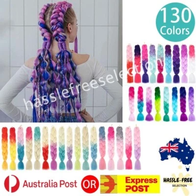Jumbo Braiding Hair 60cm Hair Extensions Kanekalon Braid Synthetic Crochet Fiber - image 1 of 4