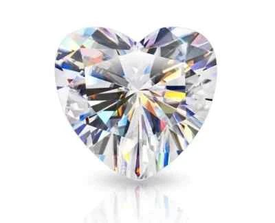 Piedras sueltas de corazón de moissanita de 2,50 quilates con certificación GRA D VVS1 8,5 mm Foto 1 de 4
