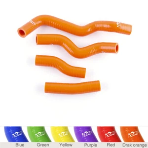 ZAP Fit 2008-2015 KAWASAKI KLX250 DTRACKER Silicone Radiator Hoses Kit Orange - Picture 1 of 8