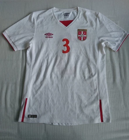 Serbia match worn football shirt soccer jersey Trikot dres Srbija Tosic Umbro Cover