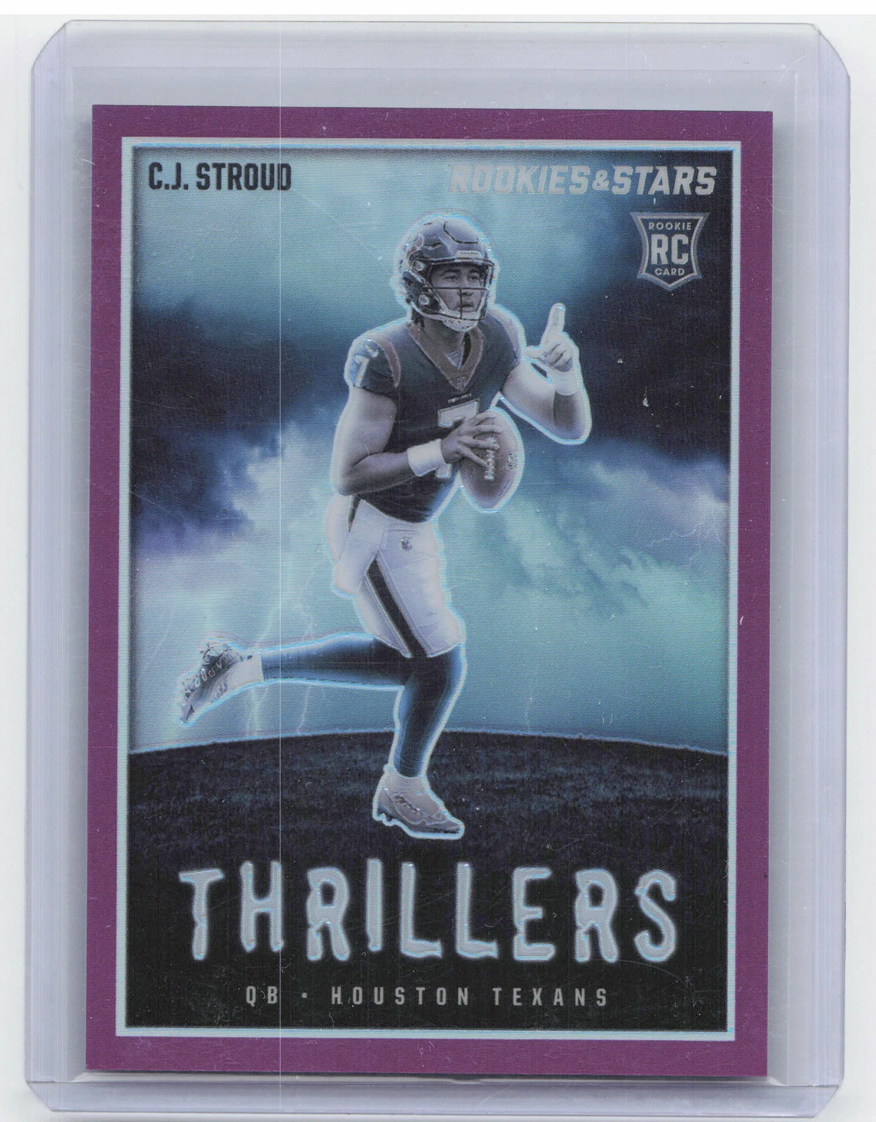 2023 Panini Rookies & Stars #TH-12 C.J. Stroud Thrillers Purple #/35