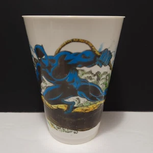 Black Panther Plastic Cup Marvel Comics Vintage 1977 King T'Challa - Picture 1 of 12