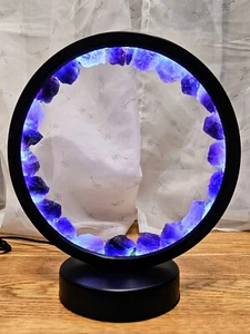 Amethyst Night Light 7.0" Natural Healing Crystal Bedside Lamp USB Handmade  - Picture 1 of 14