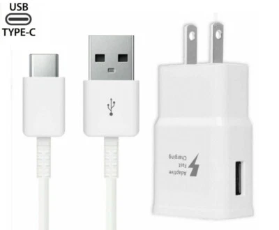 Fast Wall Charger + Type C Charging Cable For Samsung Galaxy A12 A13 A32 5G - Image 1 of 3
