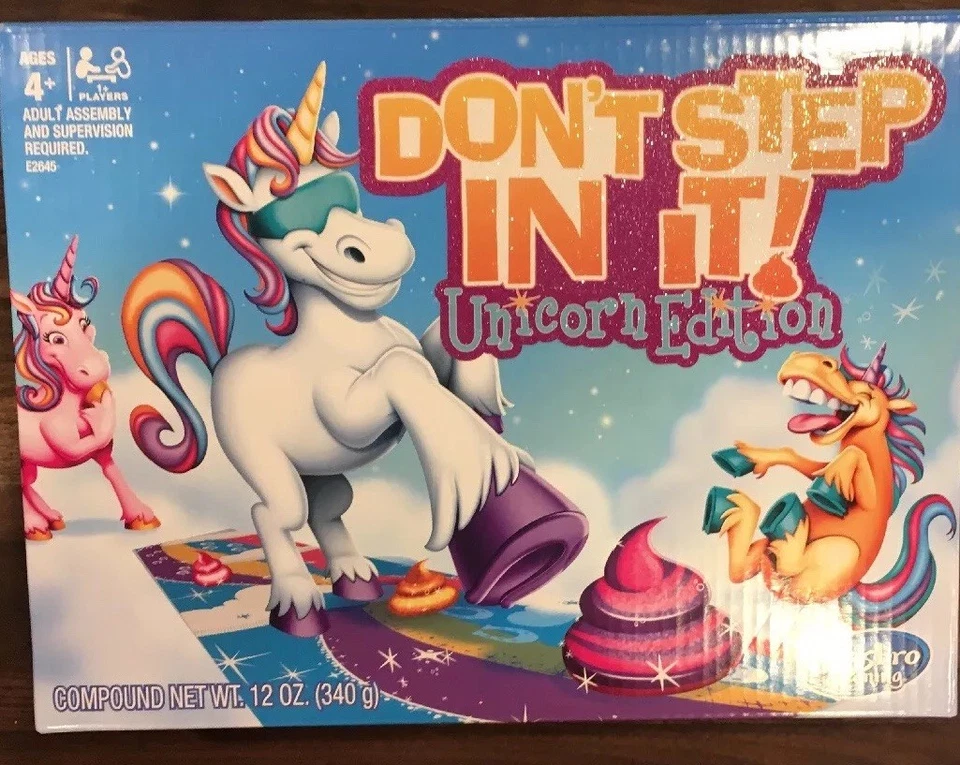 Hasbro Game Don't Step In It Unicorn Edition Rainbow Poop Brand New  - Image 1 of 1