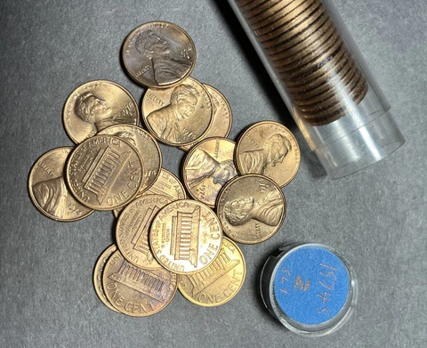 1974-S Lincoln Memorial Cents Roll * BU with Issues * Cover