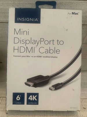 Open Box Insignia - 6' Mini DisplayPort to HDMI Cable - Black - NS-PD06512 - i6 - Image 1 of 4
