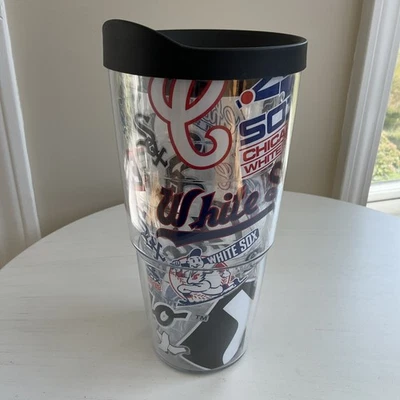 Tervis Tumbler CHICAGO WHITE SOX Cup with Lid Retro Logos Official MLB Baseball - Image 1 of 4