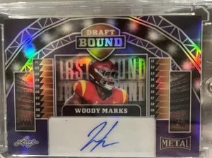 2025 hojas de metal autógrafo borrador encuadernado Woody Marks/10 Houston Texans - Imagen 1 de 2