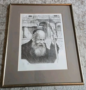 Lithograph Emanuel Schary Signed Embossed Numbered "My Fathers House" Picture  - Picture 1 of 7