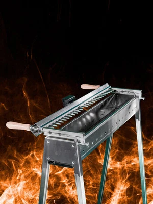Fornacella Acciao Inox Girevole Automatica 24 Arrosticini Barbecue Cuoci Skewers - Immagine 1 di 4
