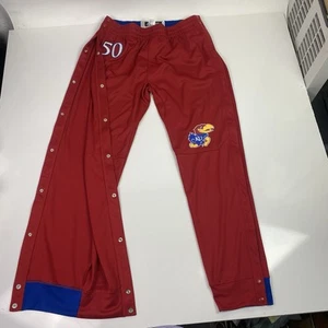 Player Worn Warmup Breakaway Kansas Jayhawks Team-Issue Red Blue SNAP PANTS XL+2 - Picture 1 of 20