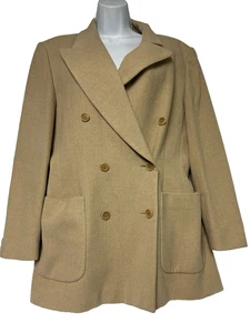 Escada By Margaretha Ley Women's Size 42 Tan Cashmere Wool Angora Blazer Jacket - Picture 1 of 12