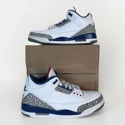 Hombres Air Jordan 3 Retro OG Mid True Blue EE. UU. 11 854262-106 Foto 1 de 4