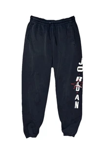 Air Jordan Black Sweats Cuffed Size Medium Standard Fir Embroidered - Picture 1 of 7
